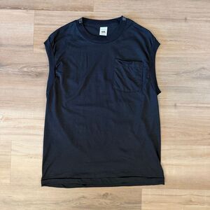 New 80s Vintage Fruit Of The Loom Black Muscle Tee Sz L Single Stitch Classic